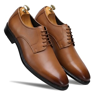 Mens Genuine Leather Formal Lace-Up Shoes