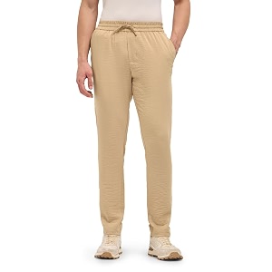 Mens Grey Cotton Straight Fit Casual Trouser