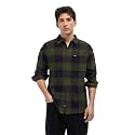 Men39s Grey Slim Fit Checked Flannel Casual