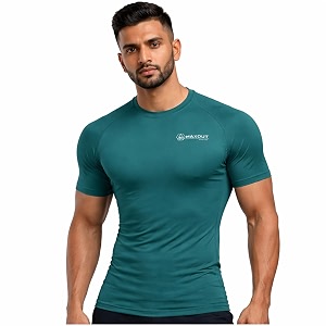 Mens Half Sleeve Compression T-Shirt Athletic