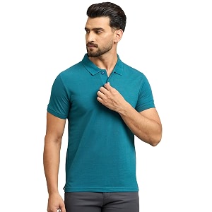 Mens Half Sleeve Solid Cotton Polo T-Shirt