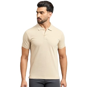Mens Half Sleeve Solid Cotton Polo T-Shirt