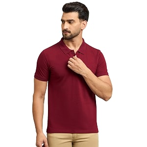 Mens Half Sleeve Solid Cotton Polo T-Shirt
