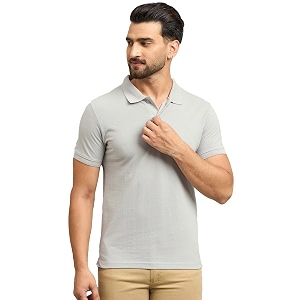 Mens Half Sleeve Solid Cotton Polo T-Shirt