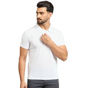 Mens Half Sleeve Solid Cotton Polo T-Shirt