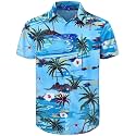 Men's Hawaiian Shirt Button Down Summer Short Sleeve Shirt