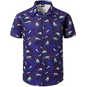 Men's Hawaiian Shirt Button Down Summer Short Sleeve Shirt