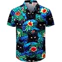 Men's Hawaiian Shirt Button Down Summer Short Sleeve Shirt