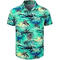 Men's Hawaiian Shirt Button Down Summer Short Sleeve Shirt