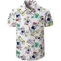 Men's Hawaiian Shirt Button Down Summer Short Sleeve Shirt