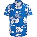 Men's Hawaiian Shirt Button Down Summer Short Sleeve Shirt