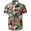 Men's Hawaiian Shirt Button Down Summer Short Sleeve Shirt