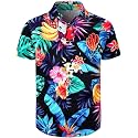 Men's Hawaiian Shirt Button Down Summer Short Sleeve Shirt
