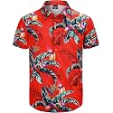 Men's Hawaiian Shirt Button Down Summer Short Sleeve Shirt