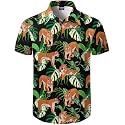 Men's Hawaiian Shirt Button Down Summer Short Sleeve Shirt
