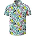 Men's Hawaiian Shirt Button Down Summer Short Sleeve Shirt
