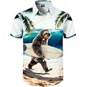 Men's Hawaiian Shirt Button Down Summer Short Sleeve Shirt