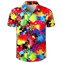 Men's Hawaiian Shirt Button Down Summer Short Sleeve Shirt