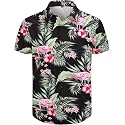 Men's Hawaiian Shirt Button Down Summer Short Sleeve Shirt