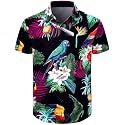 Men's Hawaiian Shirt Button Down Summer Short Sleeve Shirt