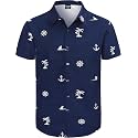 Men's Hawaiian Shirt Button Down Summer Short Sleeve Shirt