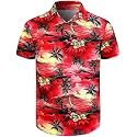 Men's Hawaiian Shirt Button Down Summer Short Sleeve Shirt