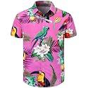 Men's Hawaiian Shirt Button Down Summer Short Sleeve Shirt