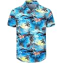 Men's Hawaiian Shirt Button Down Summer Short Sleeve Shirt