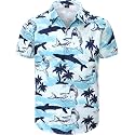 Men's Hawaiian Shirt Button Down Summer Short Sleeve Shirt