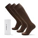 Men's Hiking Socks Military Green Shin Guard Hunting Boot Socks Over the Calf Socks for Men, 3-Pack