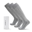 Men's Hiking Socks Military Green Shin Guard Hunting Boot Socks Over the Calf Socks for Men, 3-Pack