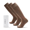 Men's Hiking Socks Military Green Shin Guard Hunting Boot Socks Over the Calf Socks for Men, 3-Pack