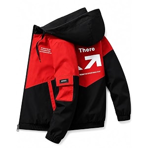 Mens Hooded Windbreaker Jacket Lightweight Full Zip
