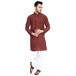 Mens Khadie Cotton Relaxed Straight Kurta