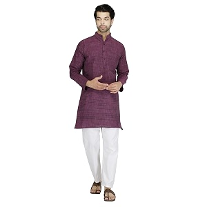 Mens Khadie Cotton Relaxed Straight Kurta