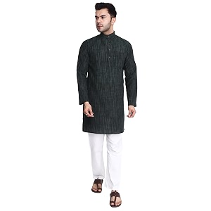 Mens Khadie Cotton Relaxed Straight Kurta