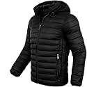 Men's Lightweight Puffer Jacket Down Packable Jacket Winter Coat with Hood