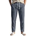Men39s Linen Drawstring Pants Casual Beach Trousers