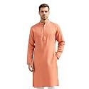 Men39s Linen Kurta Full Sleeve Mandarin Collar