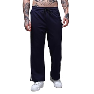Mens Loose Fit Side Tape Trackpants