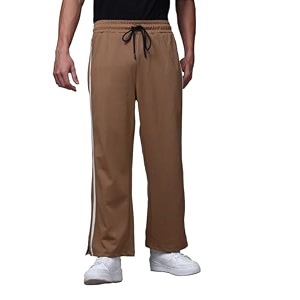 Mens Loose Fit Side Tape Trackpants