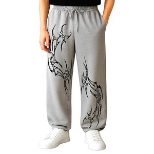 Mens Loose Fit Track Pant Black with