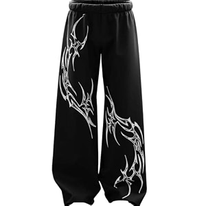 Mens Loose Fit Track Pant Black with