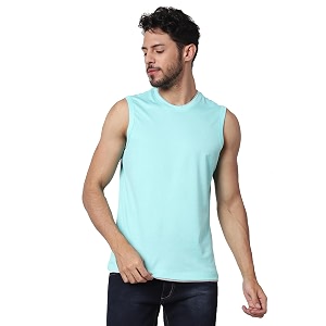 Mens Lycra Blend Sleeveless Fitness Tanks Top