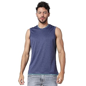 Mens Lycra Blend Sleeveless Fitness Tanks Top