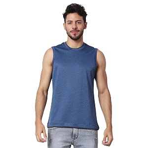 Mens Lycra Blend Sleeveless Fitness Tanks Top