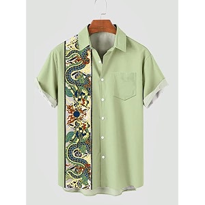 Mens Lycra Lining Digital Printed Stitched Half