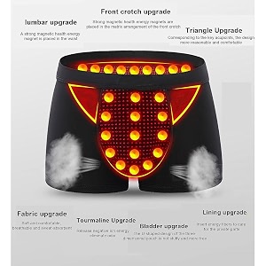 Mens Magnetic Therapy Boxer Briefs Leakproof