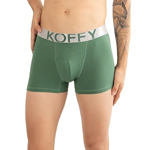 KOFFY Mens Malleable Cotton Lycra Long Trunk