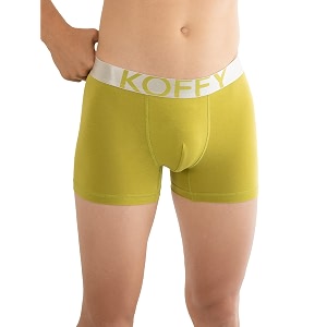 KOFFY Mens Malleable Cotton Lycra Long Trunk